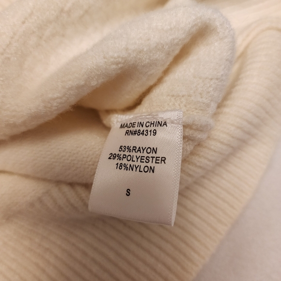 Spring + Mercer Men's Quarter Zip Cream Sweater S - Picture 10 of 11